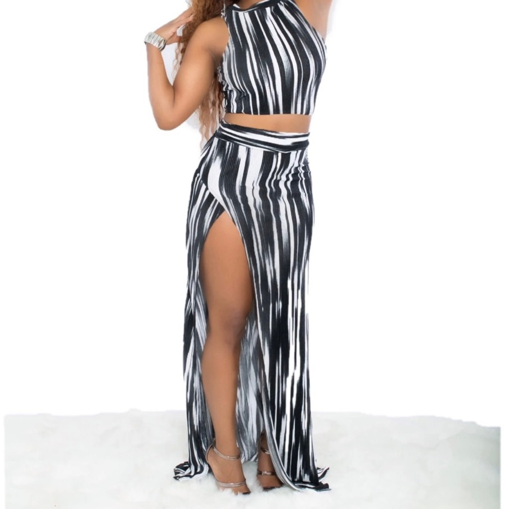 High Split Skirt Set - image 1